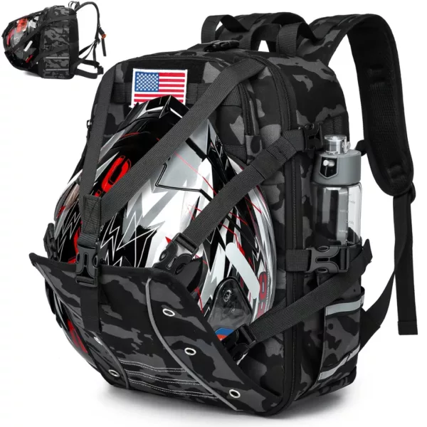 Sac à dos moto porte-casque intégré – Image 8
