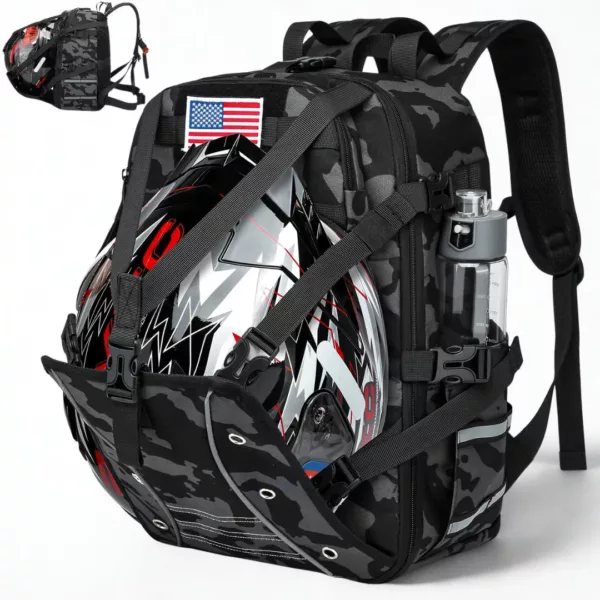 Sac à dos moto porte-casque intégré