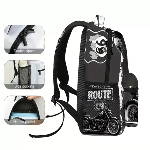 Sac à dos moto rétro américain – Image 8