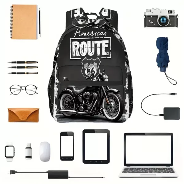 Sac à dos moto rétro américain – Image 5