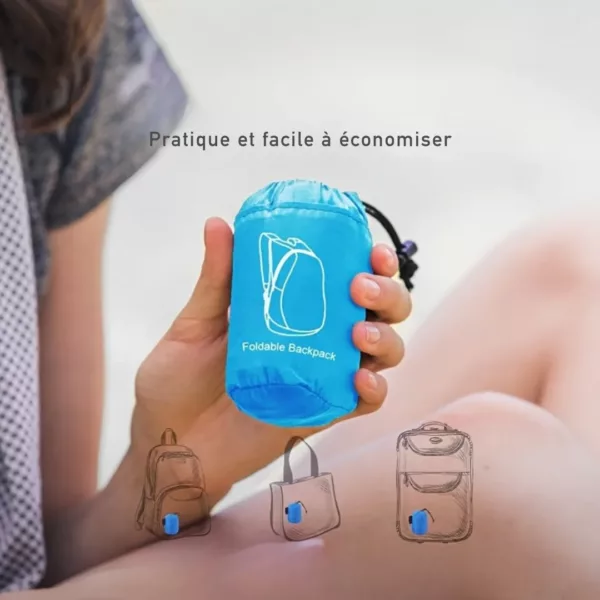 Sac à dos randonnée femme compact pliable – Image 5