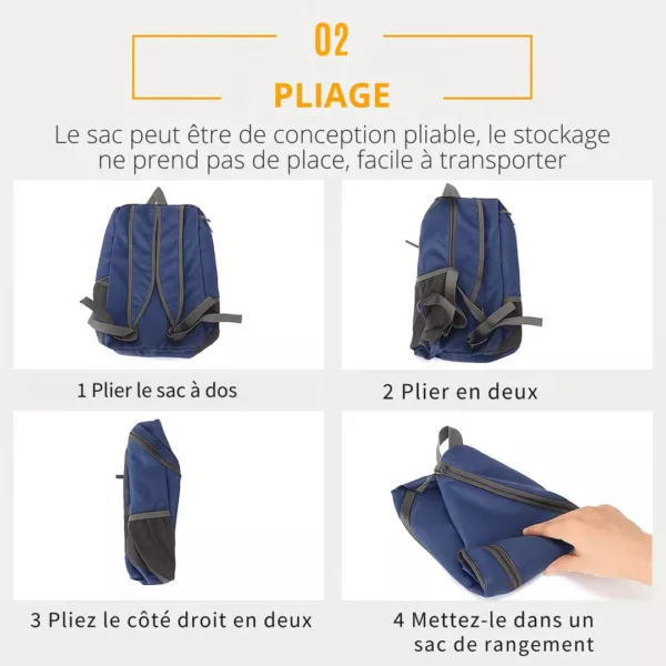 Sac à dos randonnée homme compact multisport – léger, résistant et idéal pour trekking, voyage ou aventure outdoor – Image 6