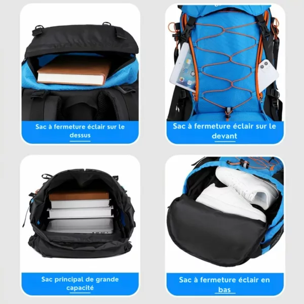 Sac à dos randonnée homme grande capacité – Image 7