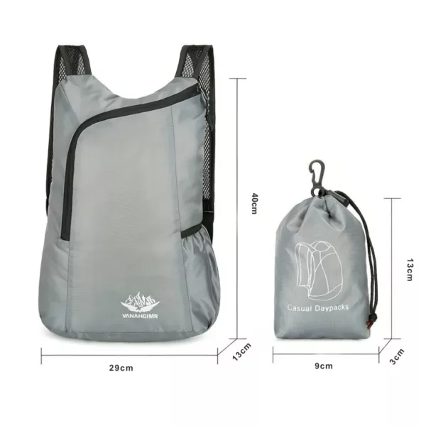Sac à dos randonnée homme pliable urbain – Image 3