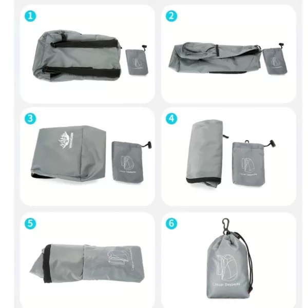 Sac à dos randonnée homme pliable urbain – Image 2