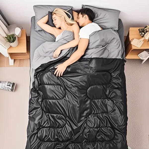 Sac de couchage deux personnes intérieur extérieur – Image 7