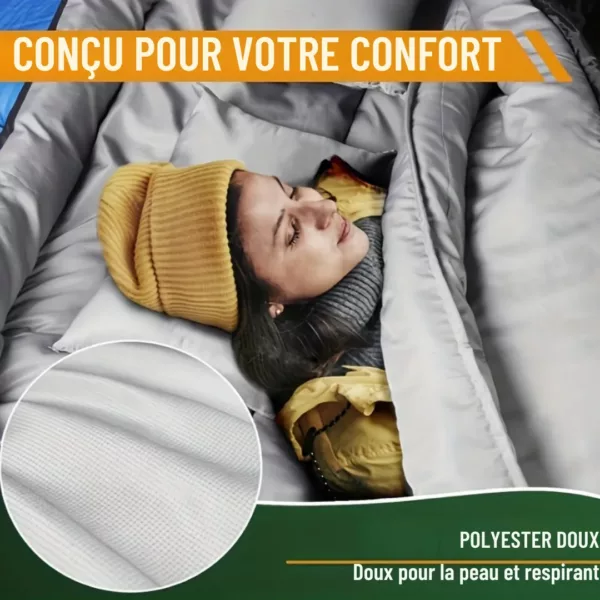 Sac de couchage double avec coussins – Image 2
