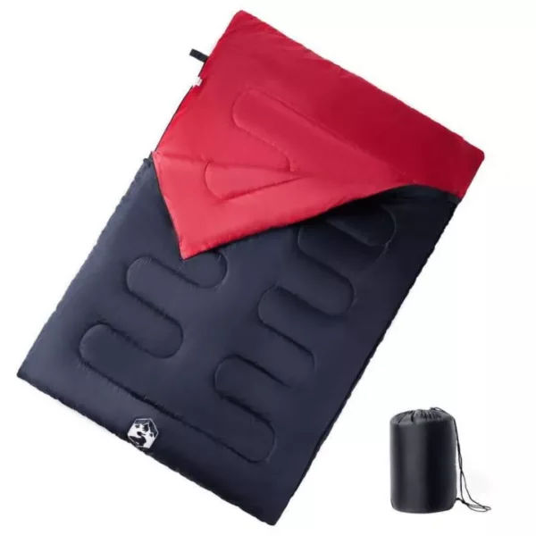 Sac de couchage double avec oreillers fixés – Image 2