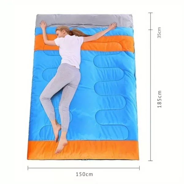 Sac de couchage double chaud portable – Image 3