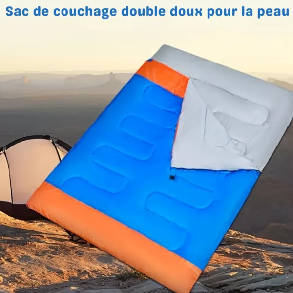 Sac de couchage double épais transportable – Image 10