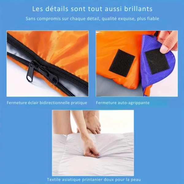 Sac de couchage double épais transportable – Image 8