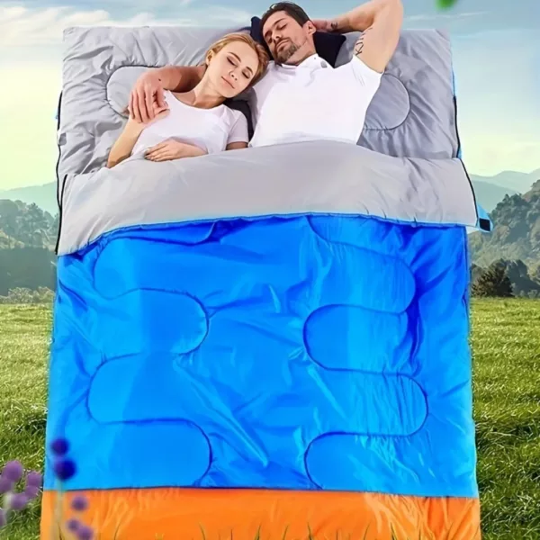 Sac de couchage double épais transportable – Image 11