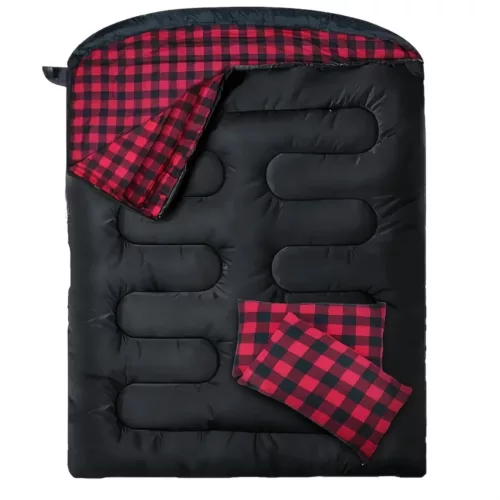 Sac de couchage double flanelle chaude