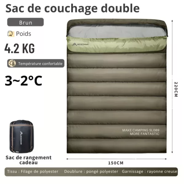 Sac de couchage double isolant extérieur – Image 3
