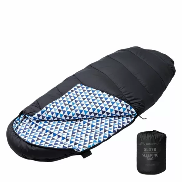 Sac de couchage flanelle grand confort – chaleur optimale et douceur pour nuits paisibles en plein air