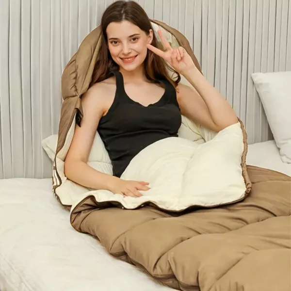 Sac de couchage hiver double usage – Ultra chaud, 2 en 1 couverture et sac, idéal camping par temps froid – Image 5