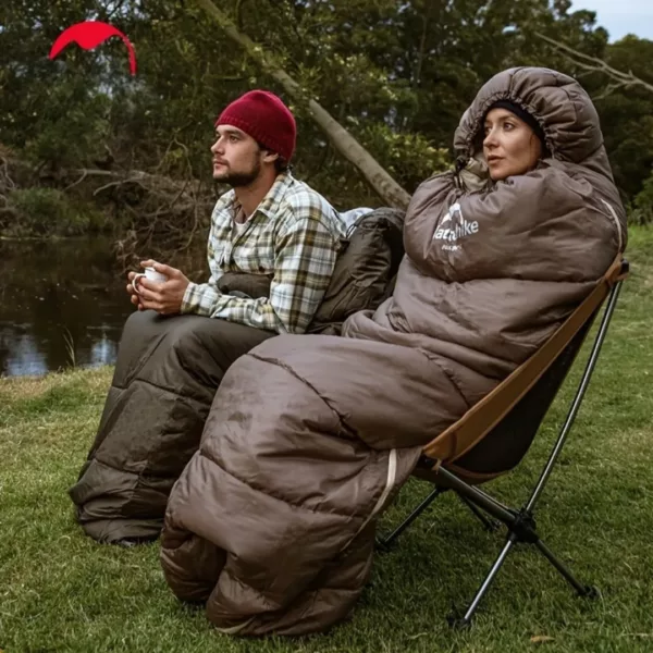 Sac de couchage isolant avec capuche – Confort thermique extrême pour nuits froides en plein air – Image 4