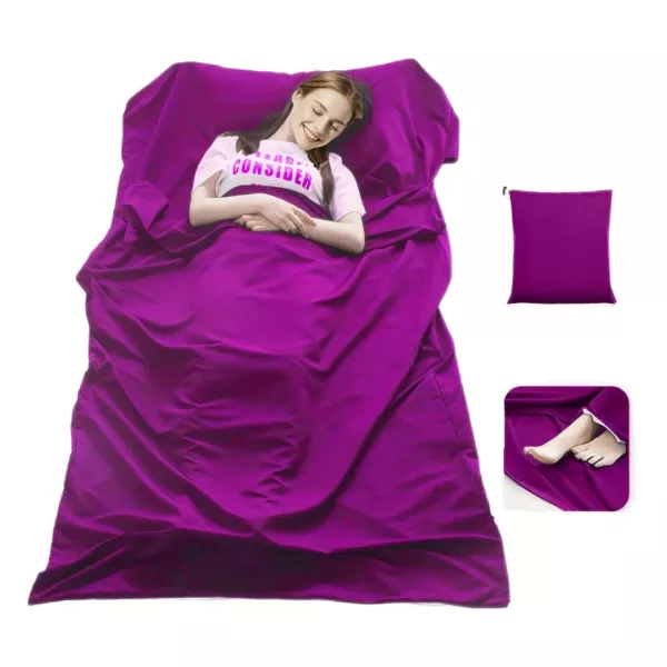 Sac de couchage léger avec bouton – Image 4