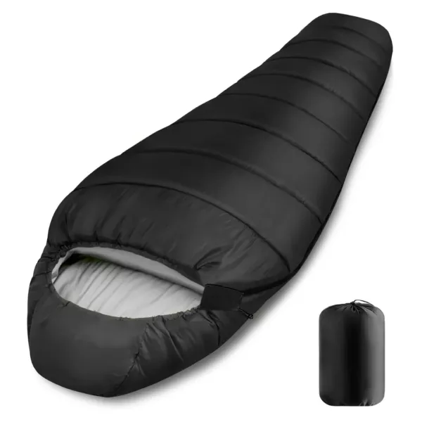 Sac de couchage momie extérieur léger – Ultra chaud et compact pour nuits confortables en camping