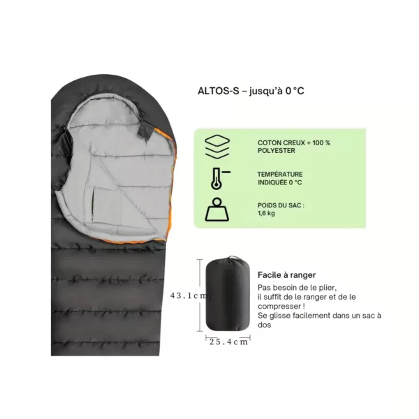Sac de couchage momie extérieur léger – Ultra chaud et compact pour nuits confortables en camping – Image 4