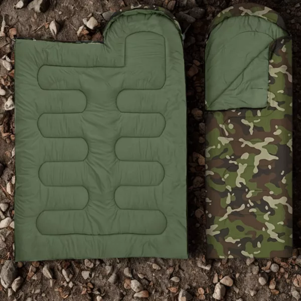 Sac de couchage trekking camouflage – Chaud, léger et compact pour bivouac nature extrême – Image 8
