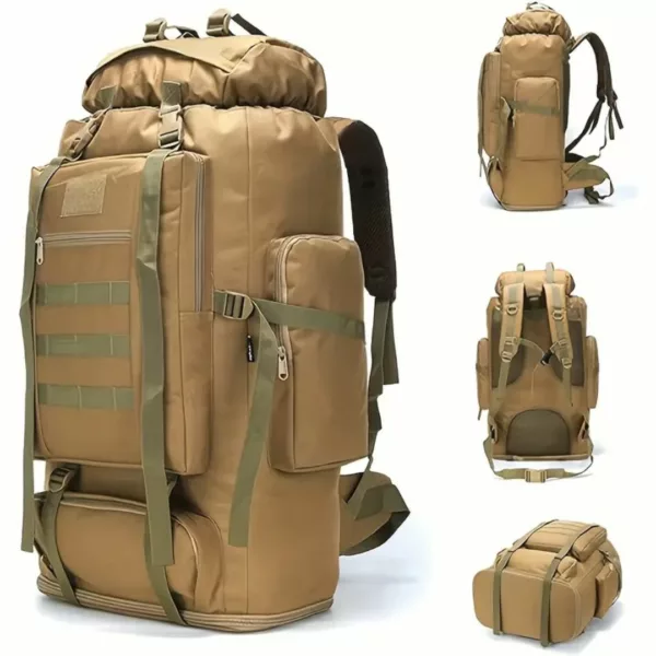 Sac militaire trekking 100L renforcé – Ultra résistant, grande capacité, idéal pour expéditions et randonnées extrêmes