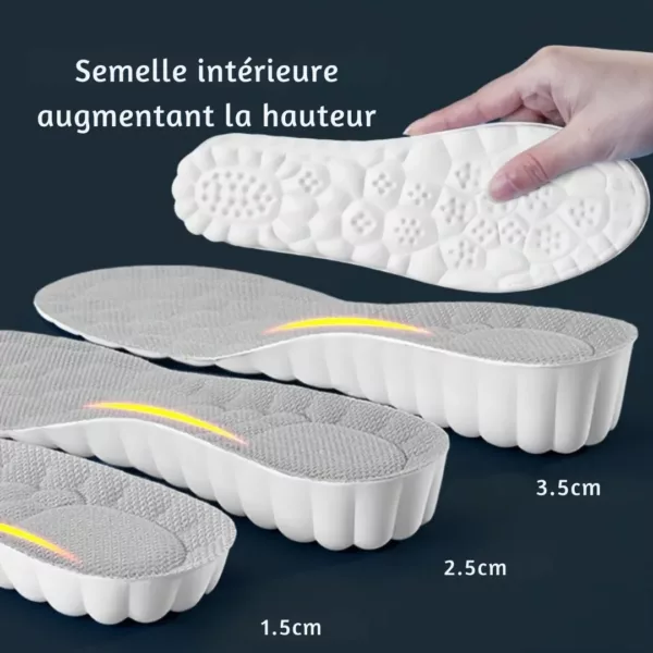 Semelle amortissante discrète gain taille – Rehausse la silhouette, absorbe les chocs, confort invisible au quotidien – Image 6