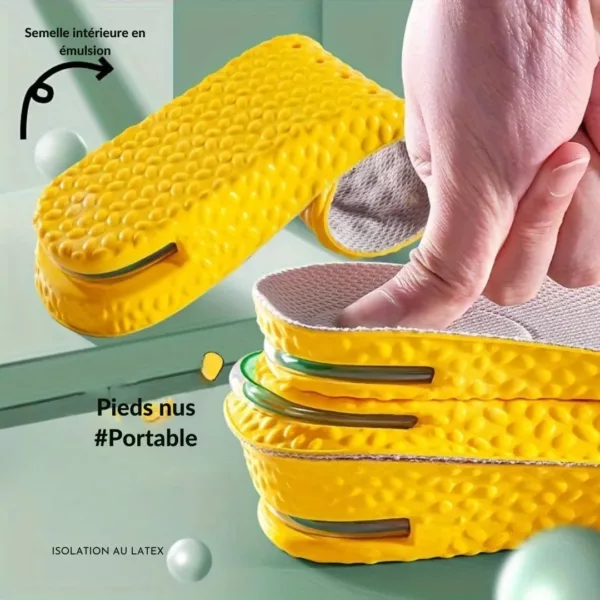 Semelle coussin d’air rehausse confort – Gagnez en hauteur et en confort au quotidien – Discrète, amortissante et idéale pour le sport – Image 5