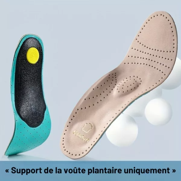 Semelle cuir respirante correction pied plat – Soutien voûte plantaire, confort quotidien, posture améliorée – Image 6