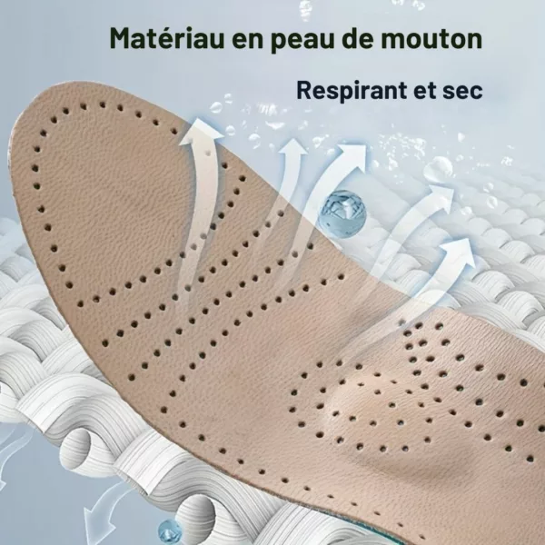 Semelle cuir respirante correction pied plat – Soutien voûte plantaire, confort quotidien, posture améliorée – Image 5
