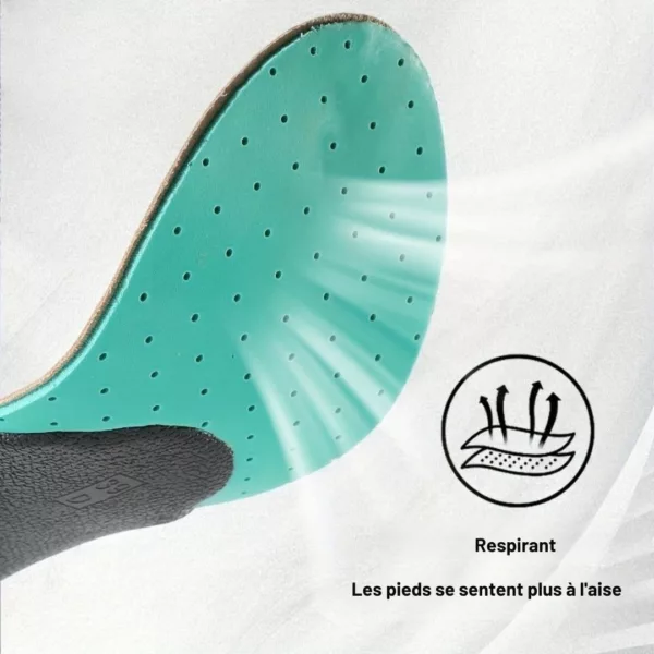 Semelle cuir respirante correction pied plat – Soutien voûte plantaire, confort quotidien, posture améliorée – Image 3