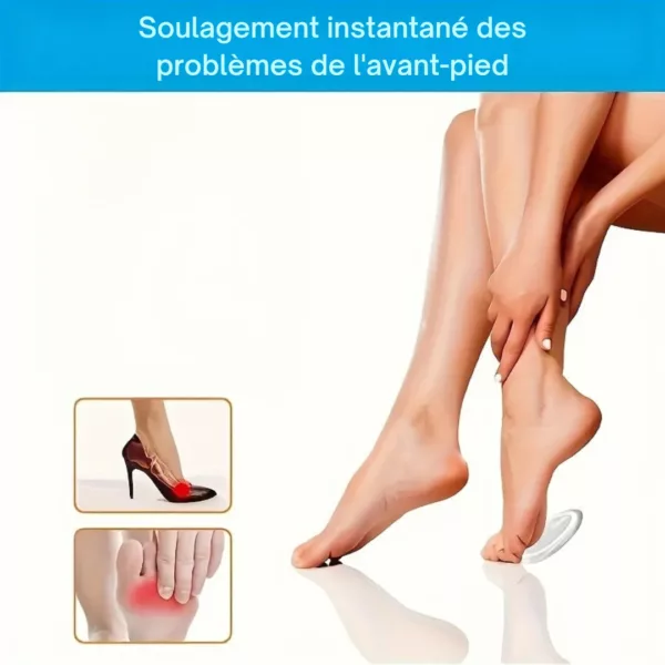 Semelle demi gel invisible avant-pied chaussures – Image 2