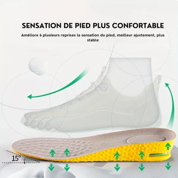 Semelle épaisse ajustable chaussure grande – Confort sur-mesure, rehausse discrète et amorti optimal au quotidien – Image 6