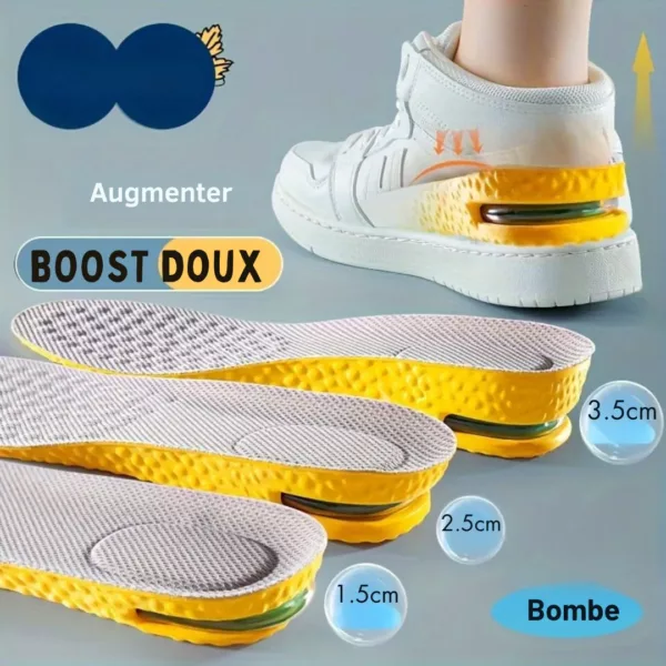 Semelle épaisse amortissante discrète sport – Confort ultime au quotidien – Soulage les douleurs et absorbe les chocs – Image 5