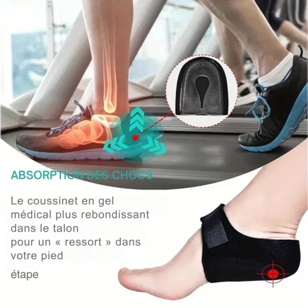Semelle épine calcanéenne bandage gel – Soulage instantanément la douleur au talon – Confort et soutien au quotidien – Image 4