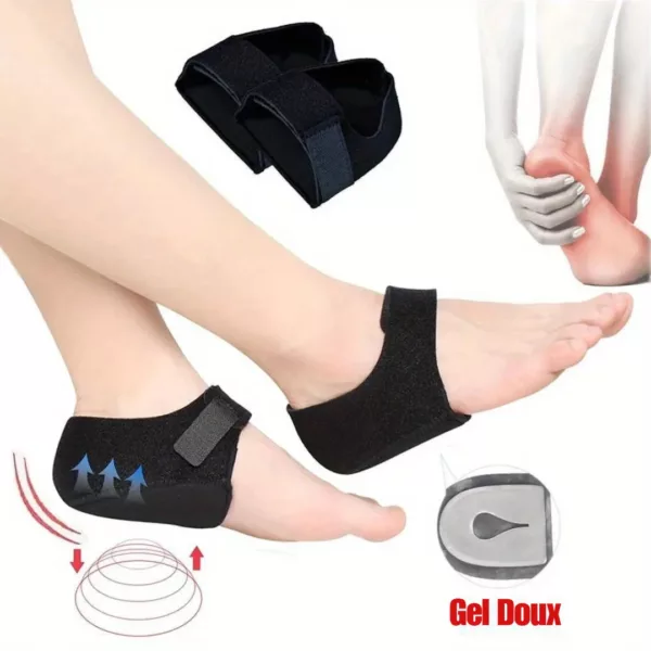 Semelle épine calcanéenne bandage gel – Soulage instantanément la douleur au talon – Confort et soutien au quotidien – Image 2