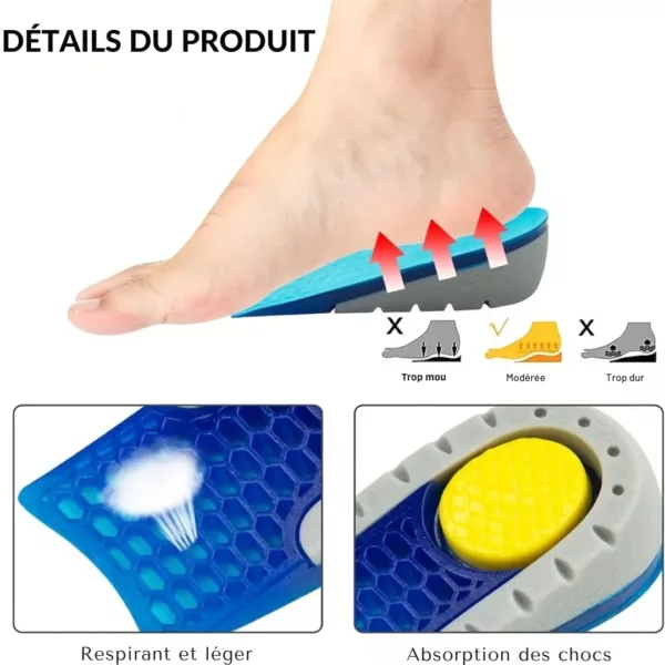 Semelle épine calcanéenne rehausse talon – Soulage la douleur au talon et corrige la posture au quotidien – Image 6