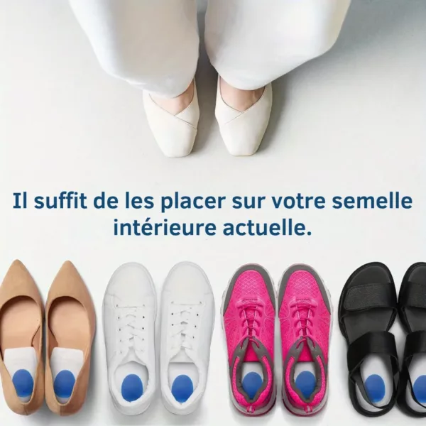 Semelle épine calcanéenne talonnette silicone – Soulagez vos douleurs au talon au quotidien – Confort et maintien optimal – Image 2