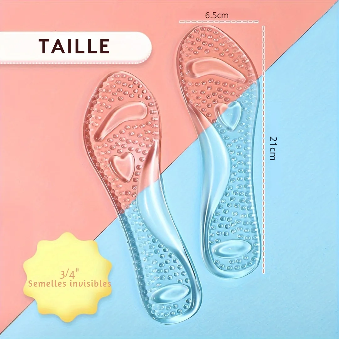 Semelle gel massage talon haut antidérapante – Confort absolu & maintien parfait toute la journée – Image 3