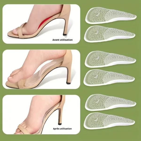 Semelle gel talon haut antichoc – Confort ultime toute la journée sans douleur aux pieds – Image 8