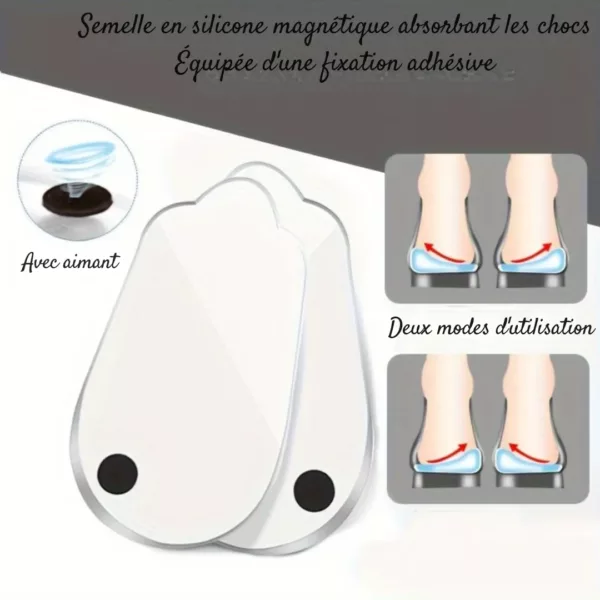 Semelle magnétique antichoc talon – Soulage les douleurs plantaires, améliore la posture et la circulation – Confort au quotidien – Image 6