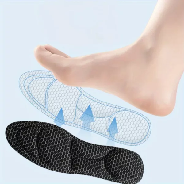 Semelle mémoire de forme nid d’abeille – Confort ultime pour pieds fatigués – Amorti moelleux et respirant – Image 2