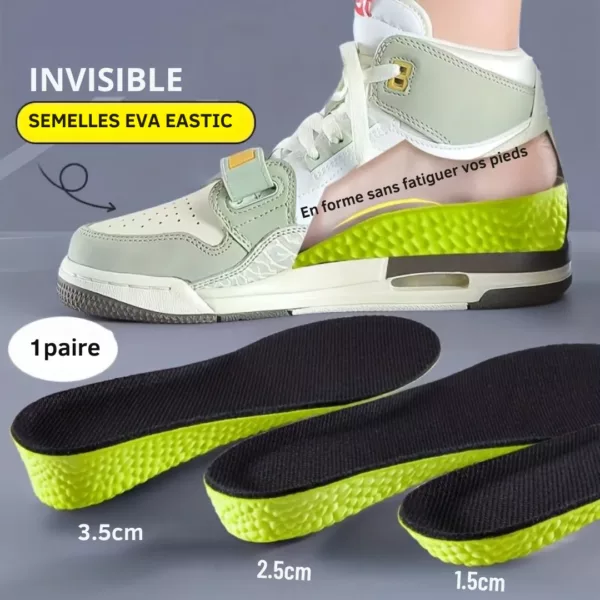 Semelle rehausseur invisible sport confort – Gagnez en taille discrètement avec un maintien optimal au quotidien – Image 5