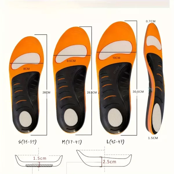 Semelle sport soutien voûte haute performance – Confort ultime, absorbe les chocs, réduit douleurs et fatigue – Image 3
