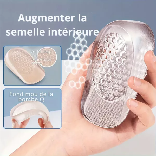 Semelle talonnette invisible antidérapante – Gagnez en hauteur discrètement et marchez confortablement sans glisser – Image 4