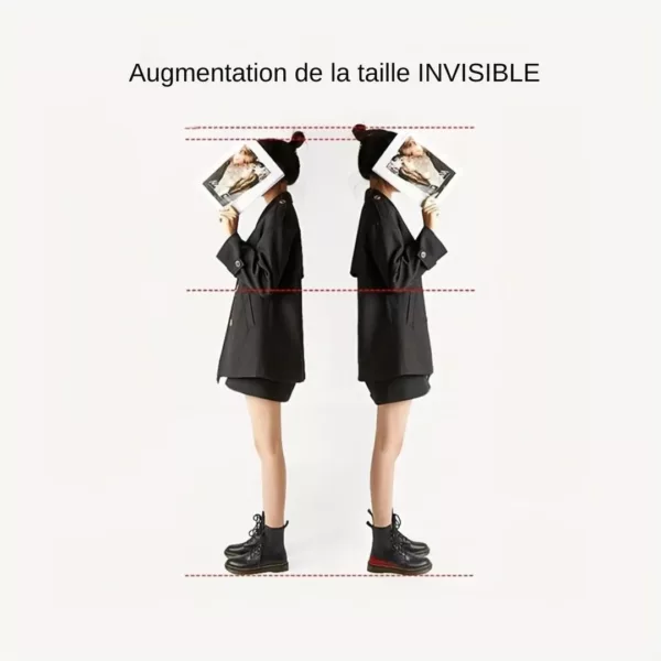 Semelle talonnette invisible rehausse confort – Gagnez jusqu’à 5 cm discrètement, posture améliorée toute la journée – Image 2