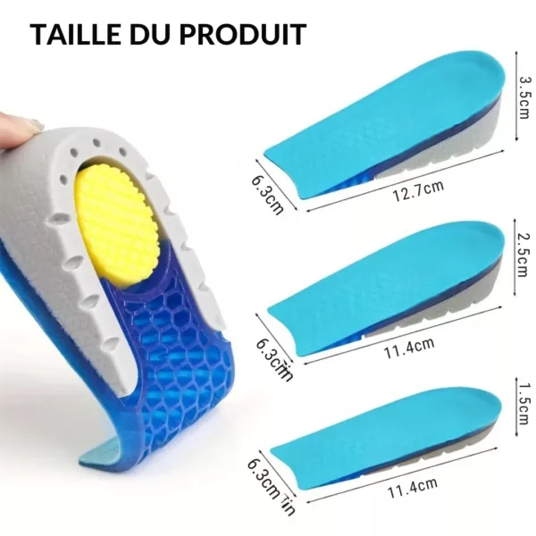 Talonnettes gel amorti rehausse pied – Image 3