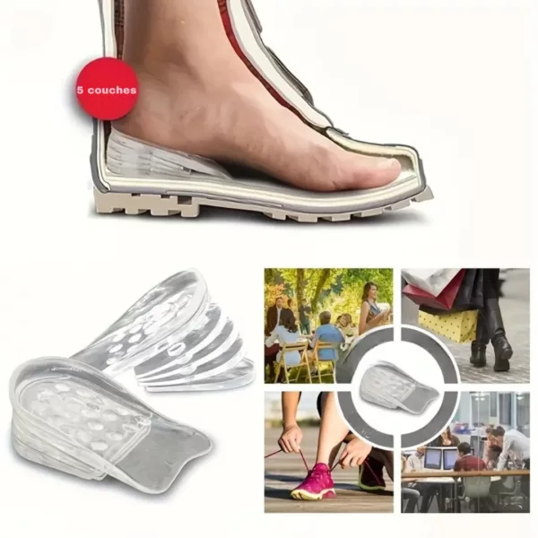 Talonnettes gel transparent réglable hauteur – Image 6