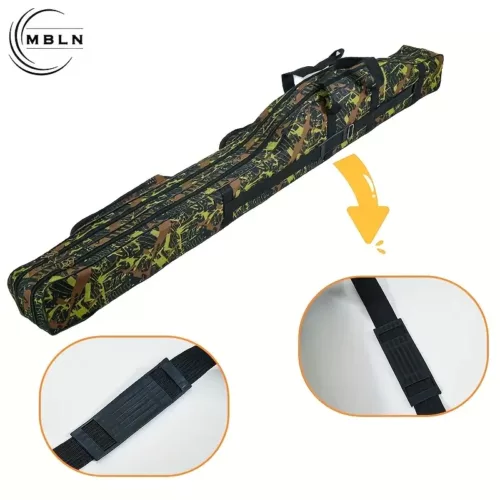Sac de pêche à deux compartiments avec bandoulière – rangement résistant et pliable