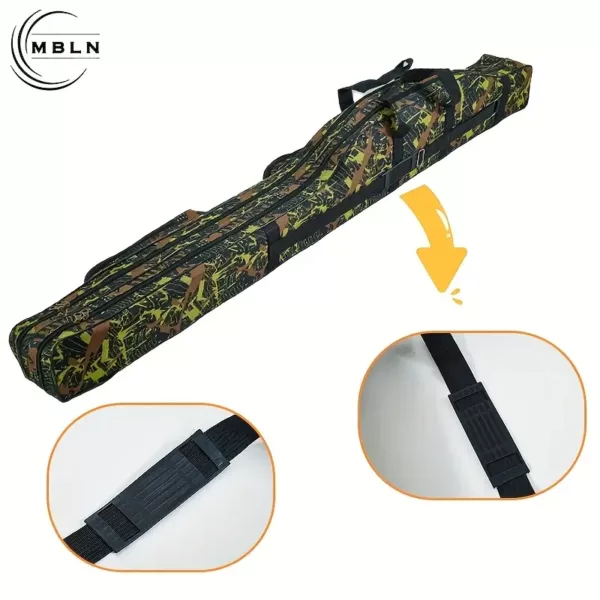 Sac de pêche à deux compartiments avec bandoulière – rangement résistant et pliable